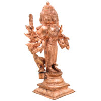 Handcrafted Panchamukhi Murugan Idol in Pure Copper – Shanmukha | Arumugan | Subramanya | Karthikeya | Skanda Sculpture for Home & Temple,Gold, 6 Inch, 1 Piece - Image 4