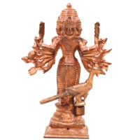 Handcrafted Panchamukhi Murugan Idol in Pure Copper – Shanmukha | Arumugan | Subramanya | Karthikeya | Skanda Sculpture for Home & Temple,Gold, 6 Inch, 1 Piece - Image 5