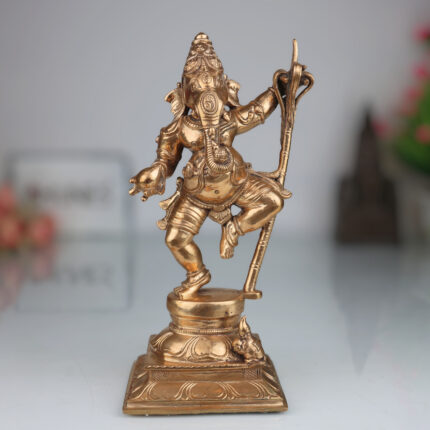 Panchaloha Ganesh with sugar cane Idol