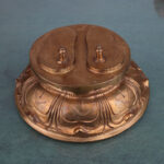 Handmade Bronze Charan Paduka on Mukut