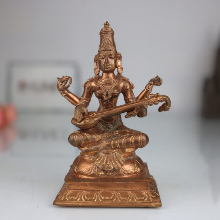 Handcrafted Bronze Panchaloha Saraswati Idol