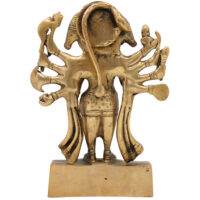 Panchmukhi Hanuman Brass Idol – Bajrang Bali Maruti Anjaneya Murti | Vastu Pooja Statue | Pavanputra Peetal Ram Bhakt Mahavira Sculpture for Home Temple Decor & Gift, Gold, 8 Inch, 1 Piece - Image 5