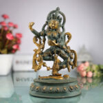 Brass Kali Idol | Buddhist Vajrayogini | Krodha Kali |Brass Maha Kali| Goddess Kali Statue | Kali Murti | Kali Statue Brass | Guhyakali, Multicolor, 14 Inch, 1 Piece