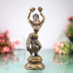 Brass Dancing Apsara Idol | Dancing Lady Showpieces | Apsara | Brass Apsara Idol | Dancing Girl, Gold, 11.5 Inch, 1 Piece