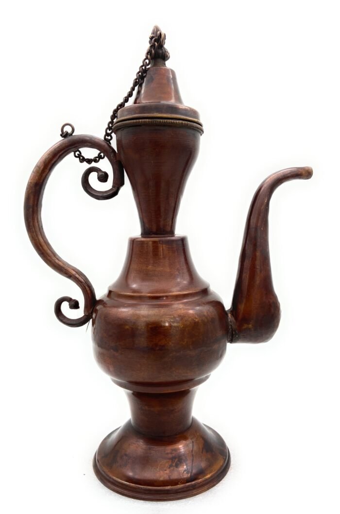 bhunes brass, surahi, suraahee, ewer, pitcher, kettle, ketalee, kettledrum, jar, pot, surai, jug, showpeice, brass decoratives, gift, home decor,brown, 12.5 inch, 1 piece