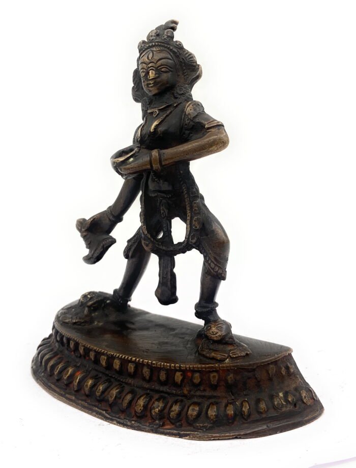 bhunes brass maha kali durga murti | kali statue brass,brown, 6 inch, 1 piece