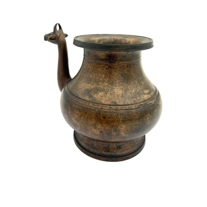 brass antique kamandal | brass stoup | gangajali | ganga jali | pooja loota | water kamandal - antique loota | kamandal,brown, 5 inch, 1 piece