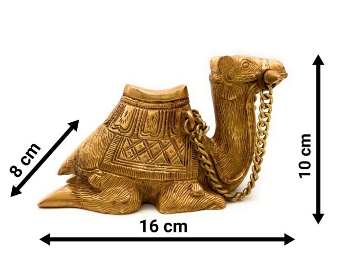 bhunes brass camel | camel | home decor| gift | sculptures | murti | showpeices |brass decoratives | gift | camel brass | camel | oont,gold, 4 inch, 1 piece