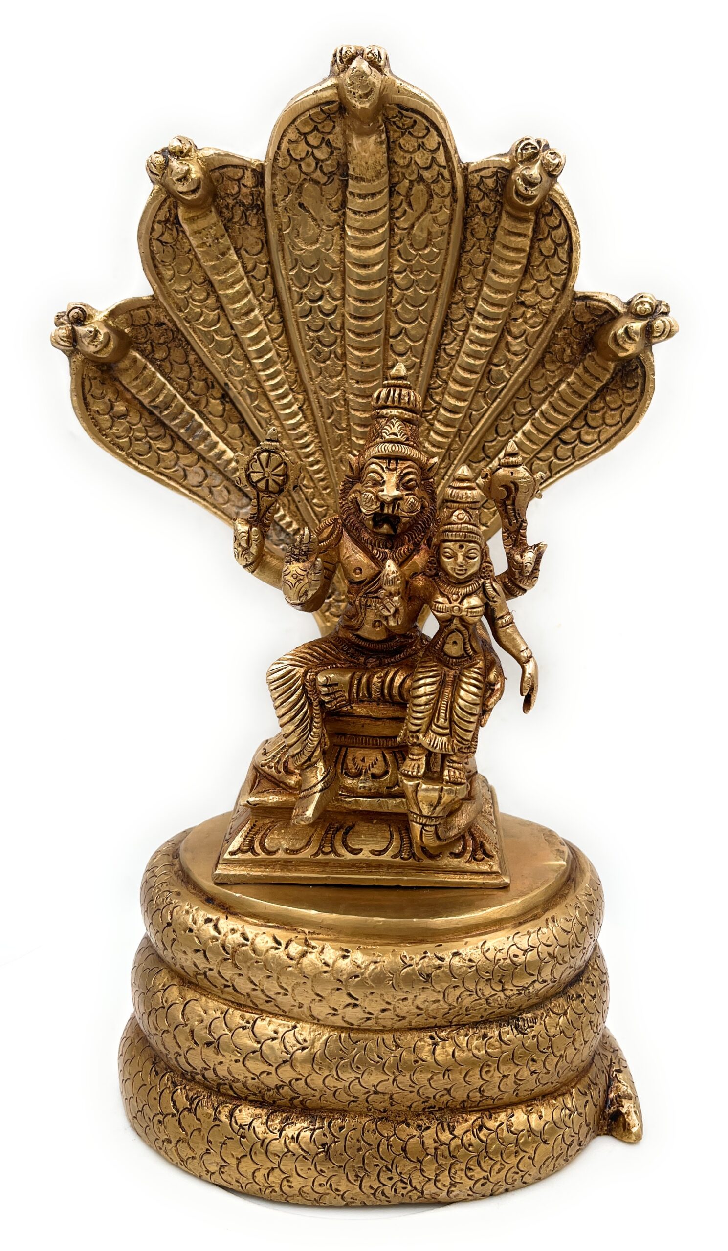 Bhunes Brass Narasimha Swamy Murti Narasingha Idols For Pooja Home