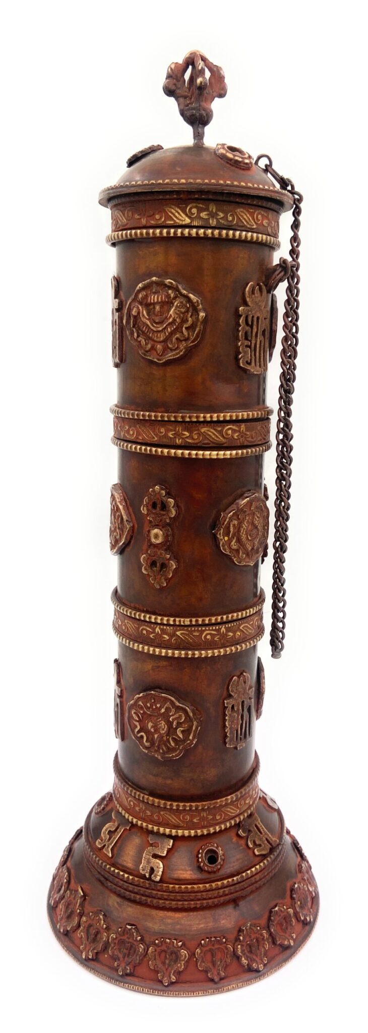 Bhunes Brass Insences Sticks Stand, Farman, Agarbatti Stick Holder Dhoop Batti Stand For Pooja Ibadat Ardas Pray Standard Cone Holder,Brown, 12 Inch, 1 Piece