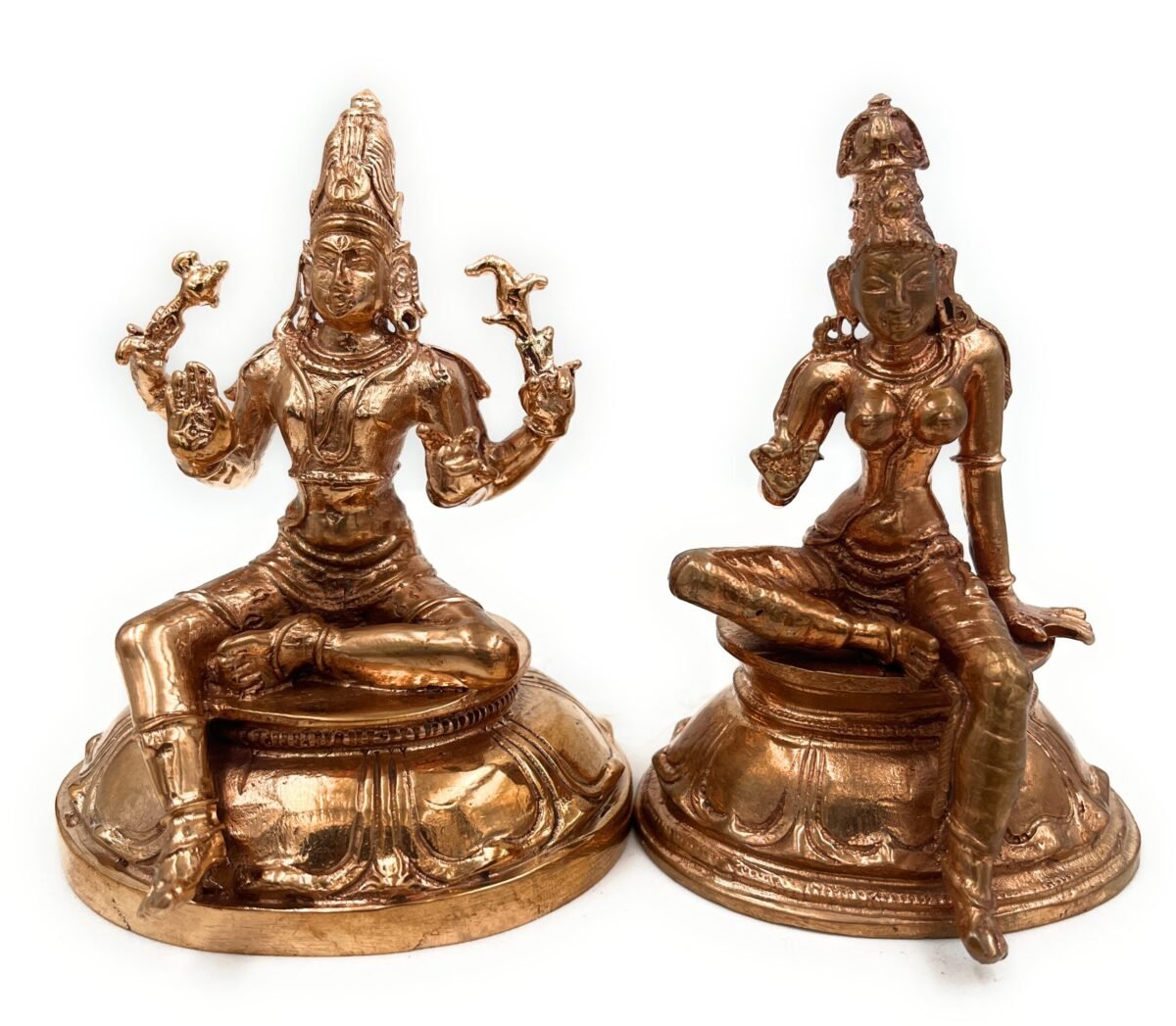 bhunes bronze shiva parvati murti, shiv parwathi, uma maheshwara idols, uma shankar silai, umamaheshwaram, umamaheswara statue,gold, 4 inch, 1 piece