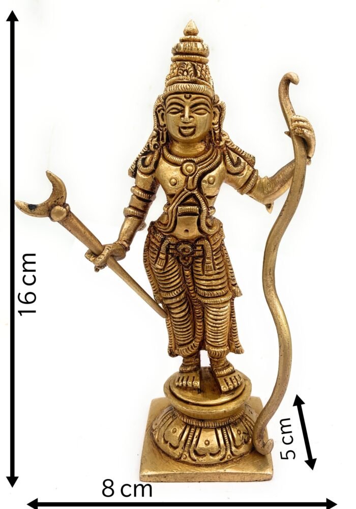 bhunes brass sri rama ji ki murti, ram idols,gold, 6.5 inch, 1 piece