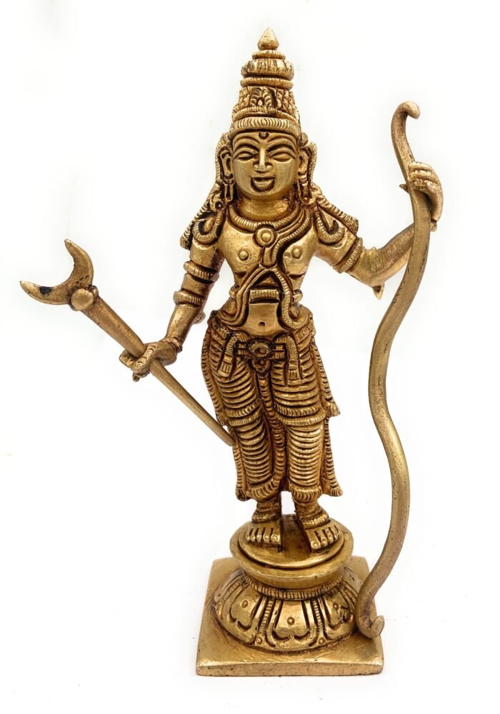 bhunes brass sri rama ji ki murti, ram idols,gold, 6.5 inch, 1 piece