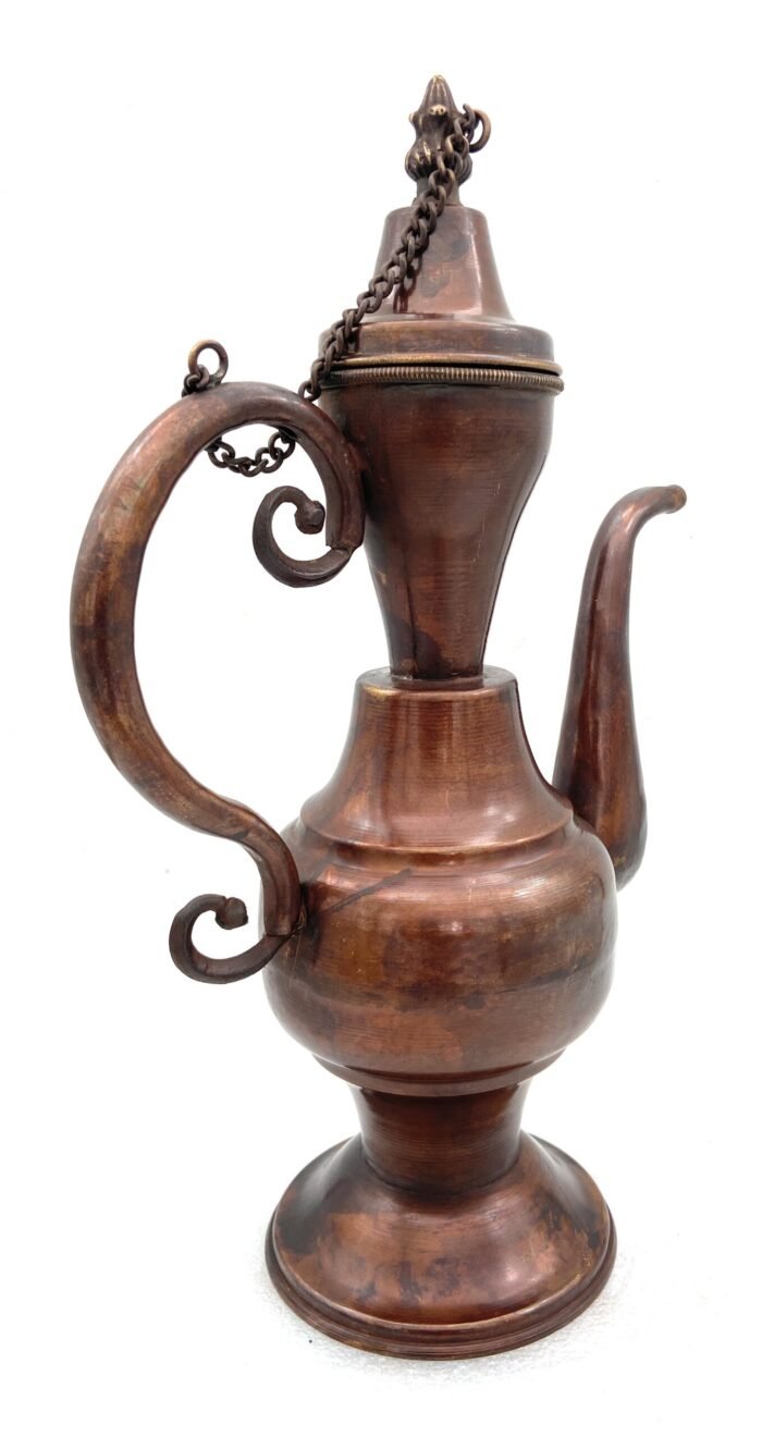 bhunes brass, surahi, suraahee, ewer, pitcher, kettle, ketalee, kettledrum, jar, pot, surai, jug, showpeice, brass decoratives, gift, home decor,brown, 12.5 inch, 1 piece