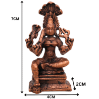Copper Mariamman Idol, Tamra Karumari Amman Statue, Thamira Devi Murthi, Samayapuram Mariamman, South Indian Temple Decor & Puja Gift,Gold, 23 Inch, 1 Piece - Image 6
