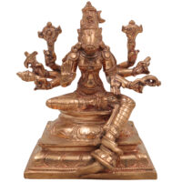 Handmade Bronze Varahi Idol | Authentic Panchaloha Varahi Murti | Traditional South Indian Goddess Sculpture,Gold, 6 Inch, 1 Piece - Image 2