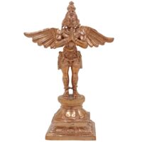 Bronze Lord Garuda Idol | Handcrafted Panchaloha Garuda Dev Murti for Pooja, Vishnu Vahana Temple & Home Decor, Gold, 5.5 Inch, 1 Piece - Image 2