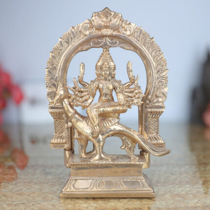 Murugan Sitting on Peacock Panchaloha Idol