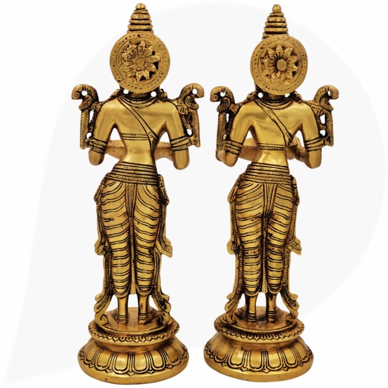 bhunes brass deepam | deeplakshmi | brass deep laxmi | brass deep lady | deep lakshmi idol brass | deep laxmi | set of two,gold, 11.5 inch, 1 piece