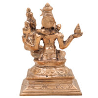 Bronze Swarna Bhairava Idol, Lord Shiva with Parvati | Panchaloha Swarna Bhairav Sculpture - Image 5