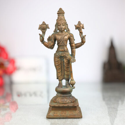 Handcrafted Panchaloha Bronze Vishnu Idol