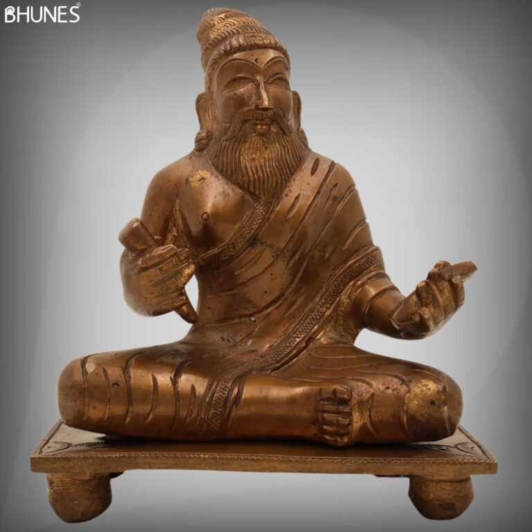 bronze thiruvalluvar idol, panchadhatu valluvar silai,brown, 6.5 inch, 1 piece