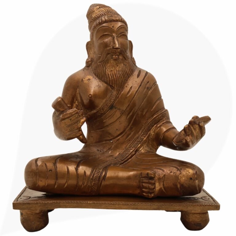 bronze thiruvalluvar idol, panchadhatu valluvar silai,brown, 6.5 inch, 1 piece