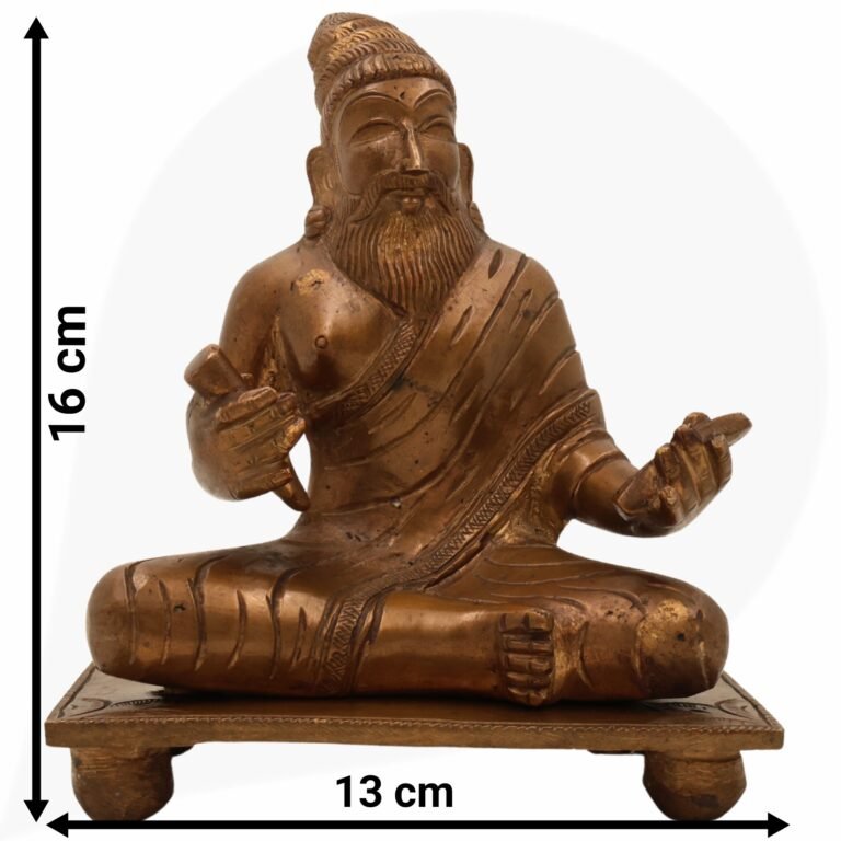 bronze thiruvalluvar idol, panchadhatu valluvar silai,brown, 6.5 inch, 1 piece