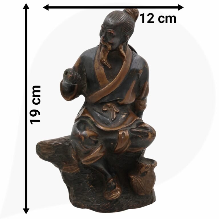 brass antique chinese sculpture, figurines,black, 7.5 inch, 1 piece