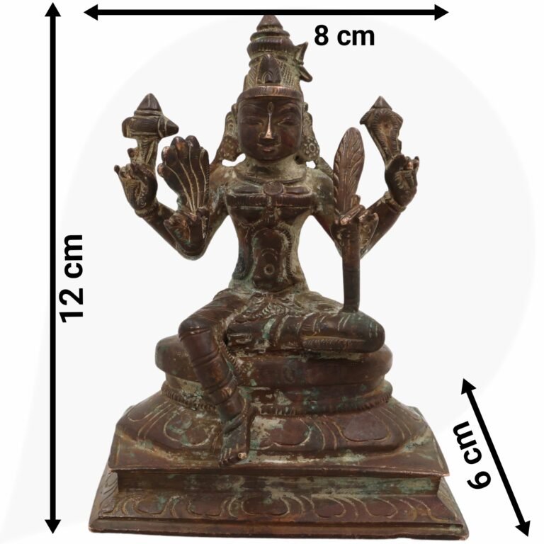 brass antique rajarajeshwari idol, tripura sundari murthi, lalita, raja rajeshwari silai, raj rajeshvari vigraha,brown, 5 inch, 1 piece