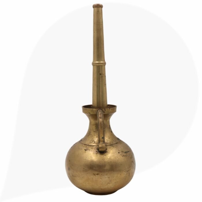 brass 19th centuries antique oil lamp, antiques diya, deepam, lamps, deepa, deepam for home decor,gold, 13 inch, 1 piece