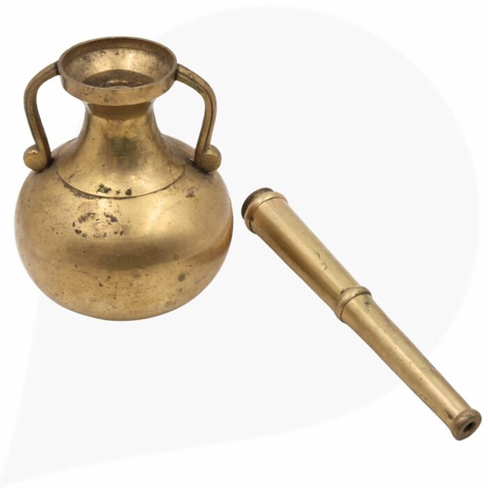 brass 19th centuries antique oil lamp, antiques diya, deepam, lamps, deepa, deepam for home decor,gold, 13 inch, 1 piece