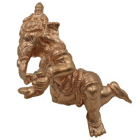Handcrafted Bronze Baby Ganesha Idol | Bal Ganesh Murti in Panchaloha | Bala Vinayaka | Vatu Ganapati | Shishu Ganesha for Pooja & Gifting,Brown, 3 Inch, 1 Piece - Image 3