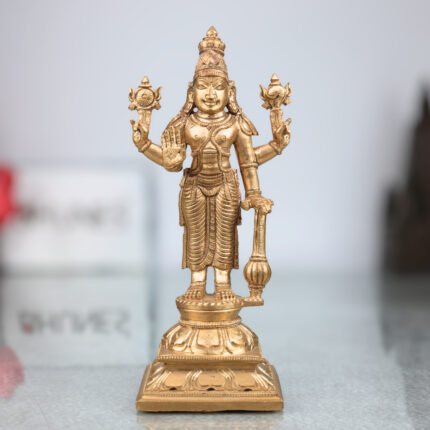Handcrafted Panchaloha Bronze Vishnu Idol
