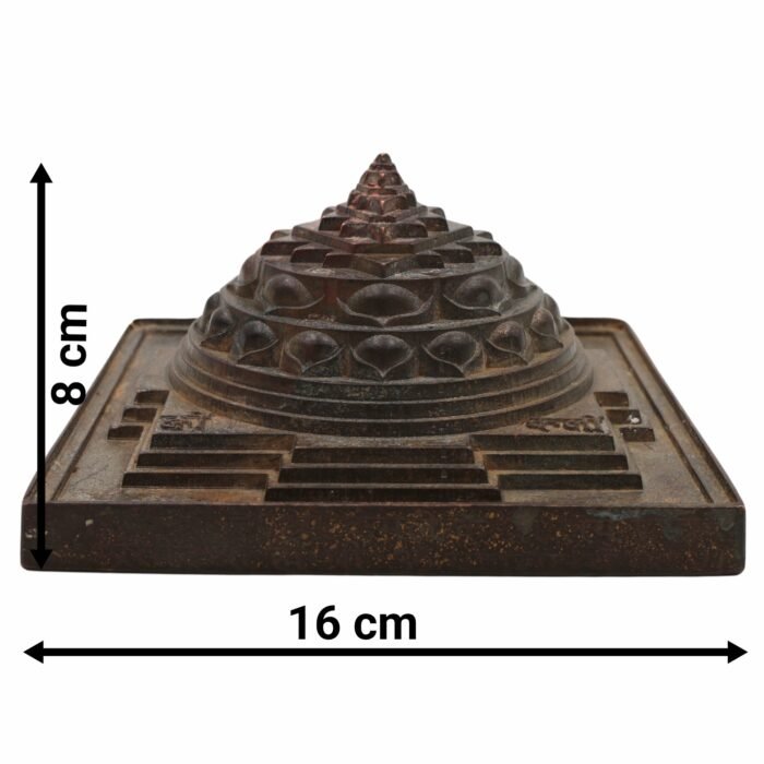 bhunes bronze antique meru shree yantra – panchaloha sacred shri yantra for wealth, prosperity & vastu correction,brown, 3 inch, 1 piece