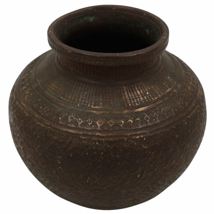 bhunes antique brass loota, lota poja cambu, water loota, jal lota, poja cambu, lotiya, gangajali stoup,brown, 5 inch, 1 piece