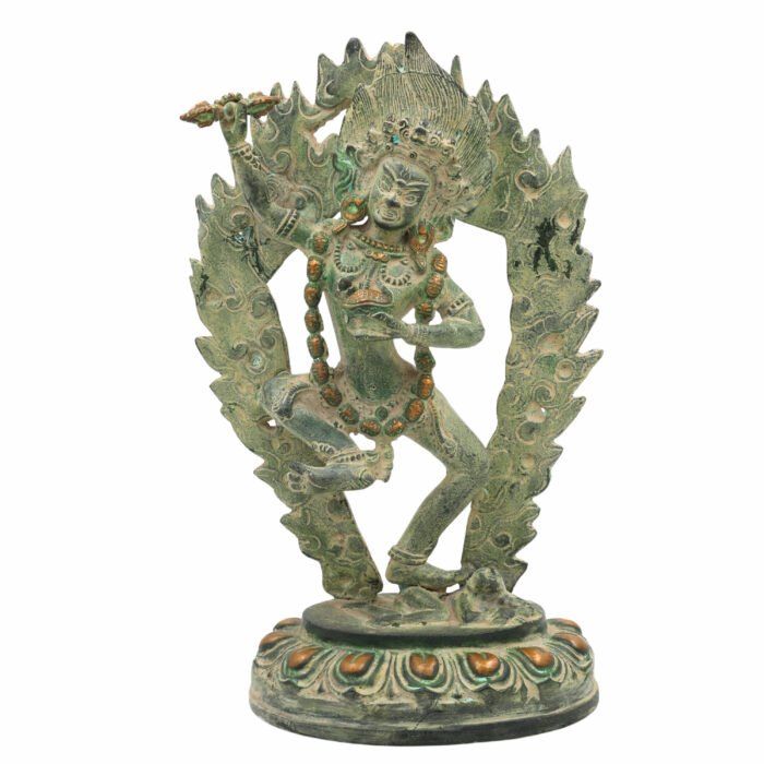 bhunes brass buddhist kapali kali idol – tibetan guhya kali ji murti | antique brass tantra figurine,brown, 13.5 inch, 1 piece