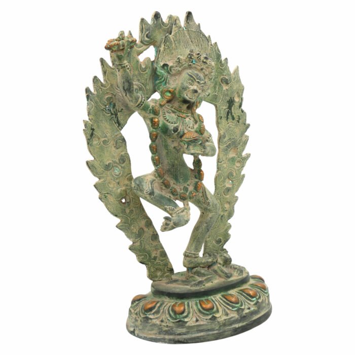 bhunes brass buddhist kapali kali idol – tibetan guhya kali ji murti | antique brass tantra figurine,brown, 13.5 inch, 1 piece