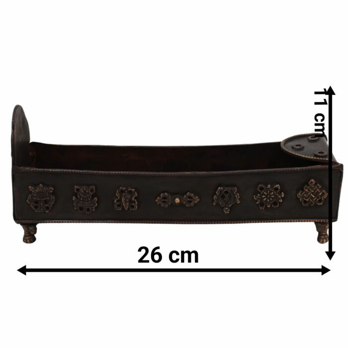 bhunes brass incense burner – traditional dhoop dhani & agarbatti holder for pooja & aromatherapy,brown, 4.5 inch, 1 piece