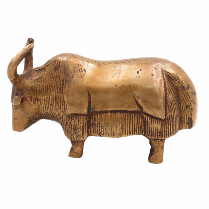 bhunes brass yak sculpture – handcrafted antique yak showpiece for home & office déco,gold, 2.5 inch, 1 piece