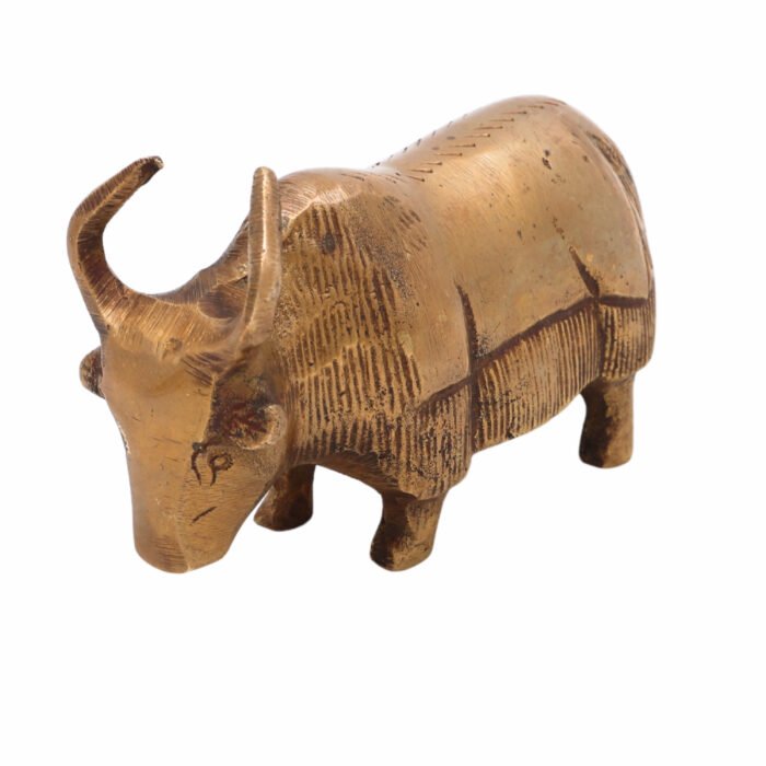 bhunes brass yak sculpture – handcrafted antique yak showpiece for home & office déco,gold, 2.5 inch, 1 piece