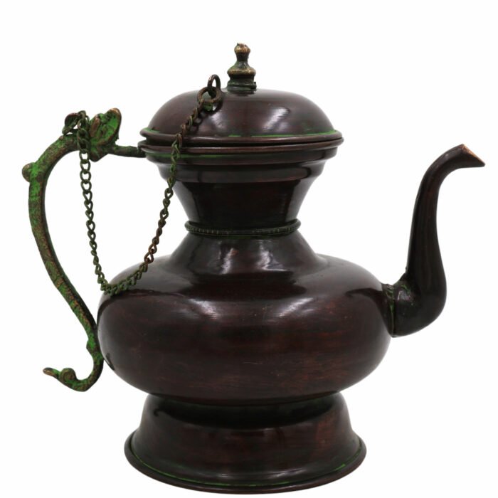 bhunes bhunes brass surahi & kettles – vintage ewer, pitcher, pot, jug | handcrafted decorative gift & home décor, capacity: 500ml,brown, 7 inch, 1 piece