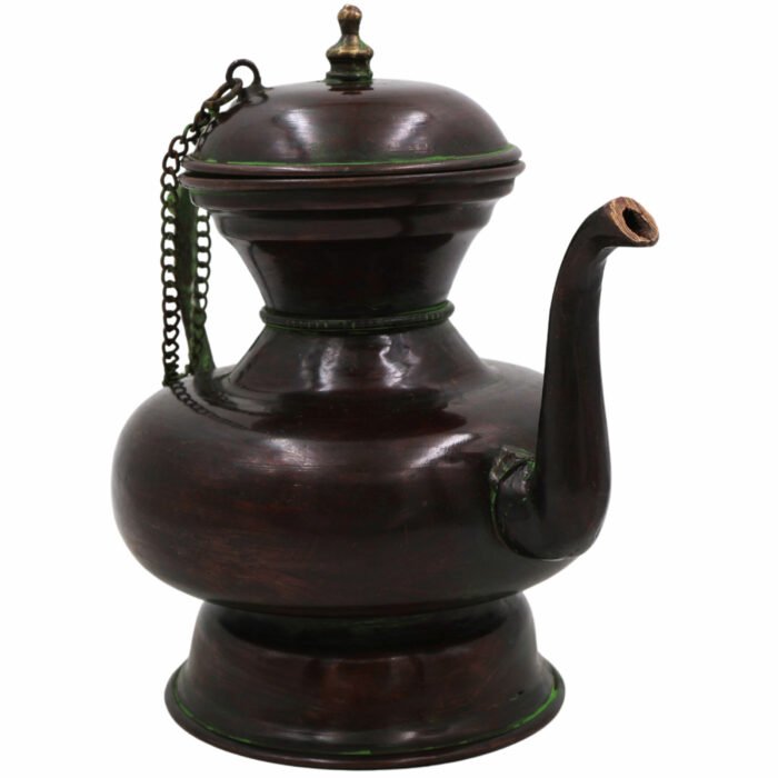 bhunes bhunes brass surahi & kettles – vintage ewer, pitcher, pot, jug | handcrafted decorative gift & home décor, capacity: 500ml,brown, 7 inch, 1 piece