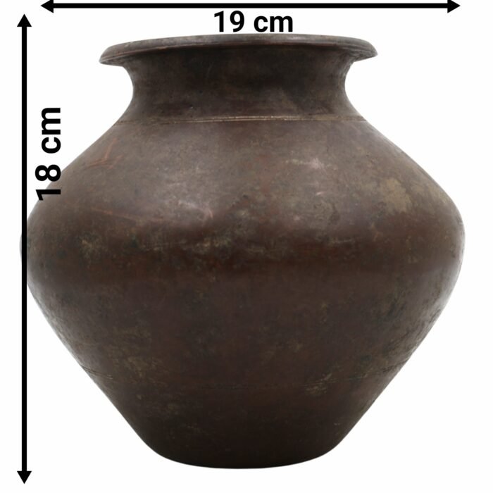 bhunes antique brass loota, lota poja cambu, water loota, jal lota, poja cambu, lotiya, gangajali stoup,gold, 7 inch, 1 piece