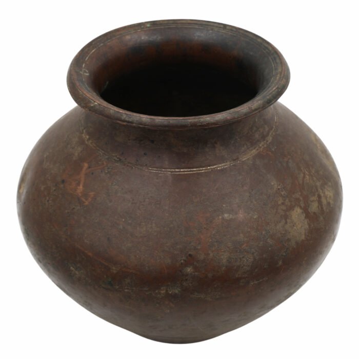 bhunes antique brass loota, lota poja cambu, water loota, jal lota, poja cambu, lotiya, gangajali stoup,gold, 7 inch, 1 piece