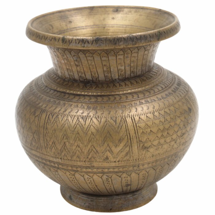 bhunes antique brass loota, lota poja cambu, water loota, jal lota, poja cambu, lotiya, gangajali stoup,gold, 5 inch, 1 piece