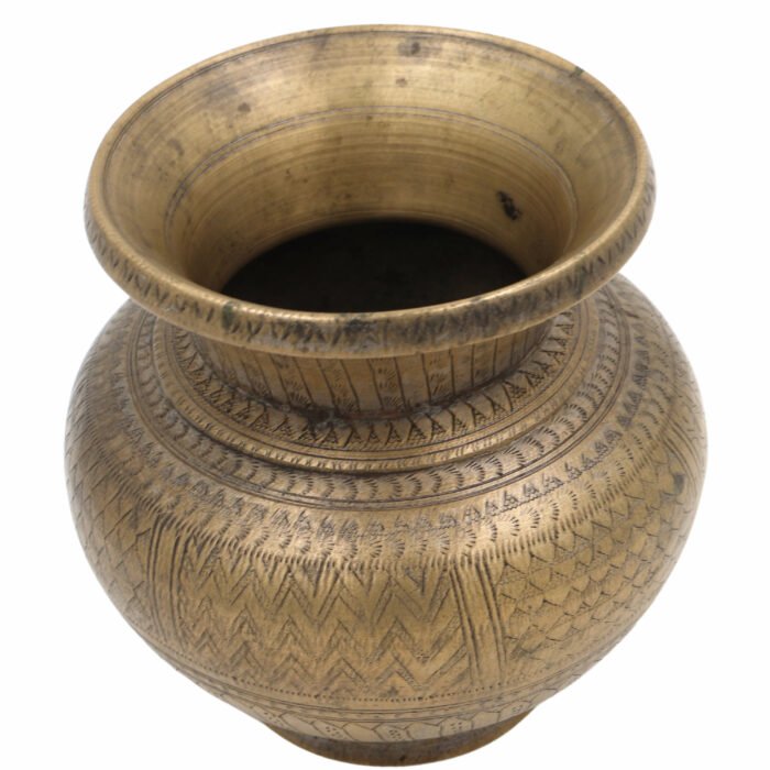 bhunes antique brass loota, lota poja cambu, water loota, jal lota, poja cambu, lotiya, gangajali stoup,gold, 5 inch, 1 piece