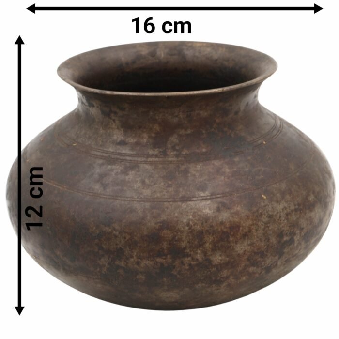 bhunes antique brass loota, lota poja cambu, water loota, jal lota, poja cambu, lotiya, gangajali stoup,gold, 4.5 inch, 1 piece