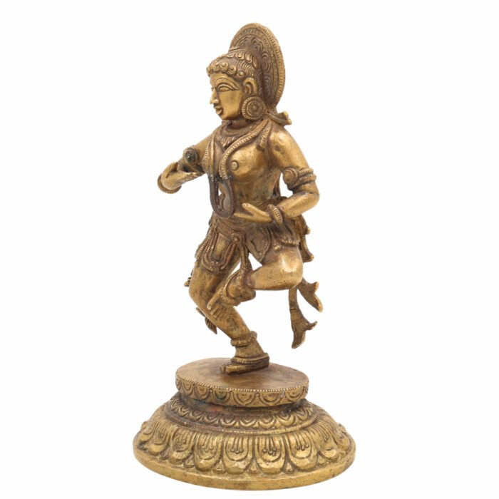 bhunes brass vintage antique standing lady sculpture – handcrafted figurine for home & office décor,gold, 7 inch, 1 piece