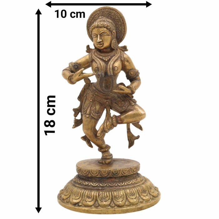 bhunes brass vintage antique standing lady sculpture – handcrafted figurine for home & office décor,gold, 7 inch, 1 piece